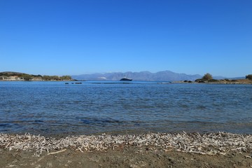 Kolokytha Bay and Island from Spinalonga Peninsula, Greece
