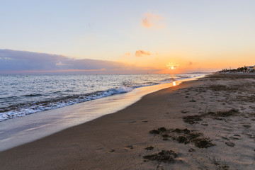 Sunset on the beach