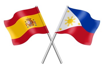 Flags. Spain and Philippines 