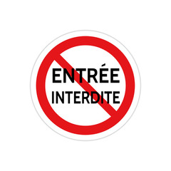 Panneau signalisation pictogramme interdiction