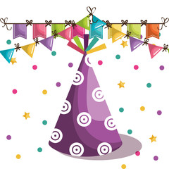 happy birthday celebration card vector illustration design