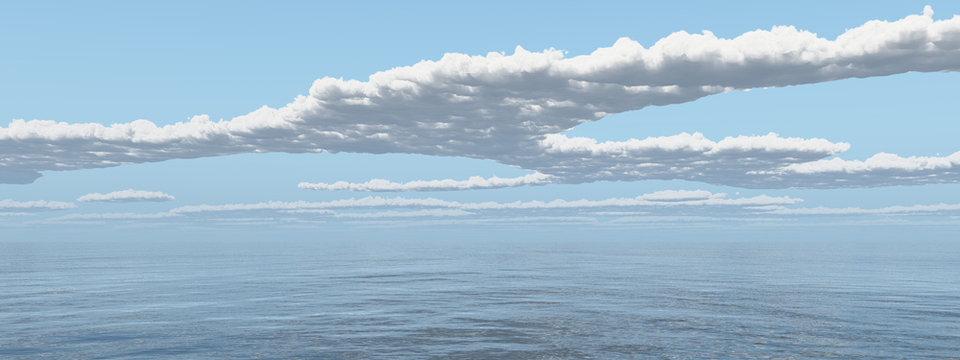 Wolkengebilde über dem Meer