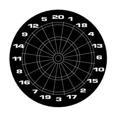 Schwarze Dartscheibe