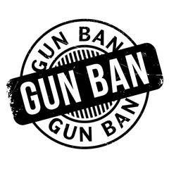 Gun Ban rubber stamp