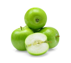Green apple isolated on white background