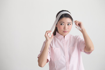 看護師・白バック