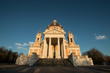 Altes Gebäude, Sonnenuntergang, Basilica di Superga