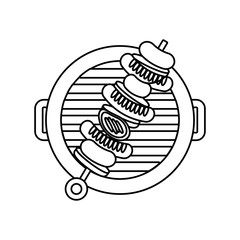 barbecue grilled sweker icon. delicious barbecue concept.  vector illustration