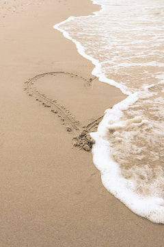 Herz im Sand