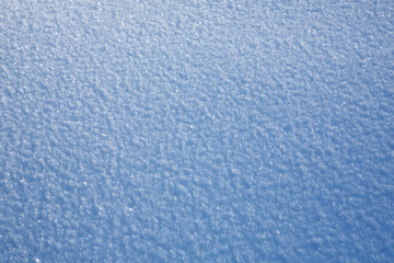 The natural texture of the snow, covered with crystals of frost