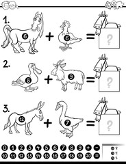 maths activity coloring page