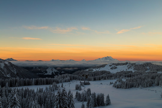 Sunrise over the Alps