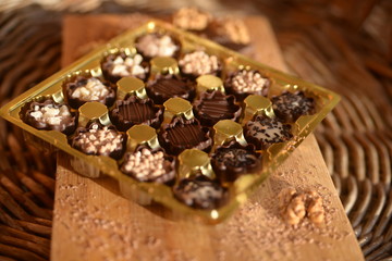 Chocolate pralines box