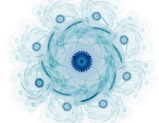 Abstract fractal color background with crossing circles and ovals. Motion illustration.