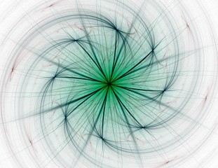 Particles of abstract fractal forms on the subject of nuclear physics science and graphic design. Geometry sacred futuristic