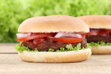 Hamburger frischer Burger Tomaten