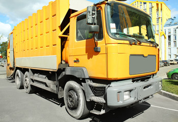 Garbage truck outdoor