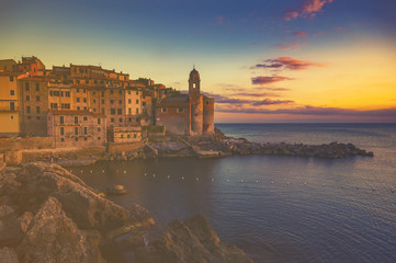 Fototapeta premium sunset in Tellaro, Liguria, Italy