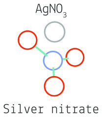 Silver nitrate AgNO3 molecule