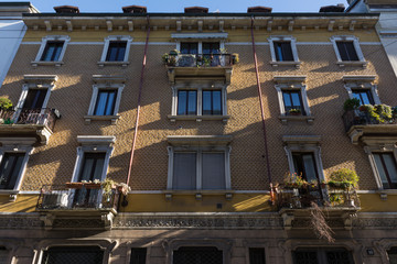 Fototapeta na wymiar European Apartment Balcony HIstorical Building Traditional Old A
