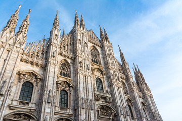 Milan Cathedral Duomo Outdoors Place Italy December Christmas De