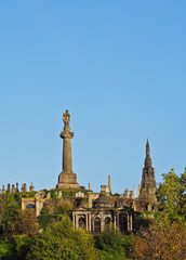 UK, Scotland, Lowlands, Glasgow, View of The Necropolis, Victorian Cemetery.