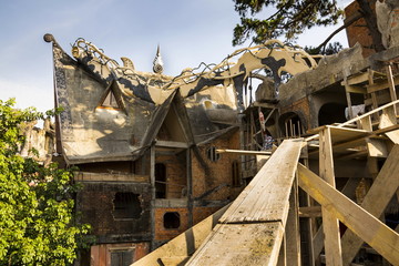 Bizarre construction of the Crazy house in Dalat, Vietnam