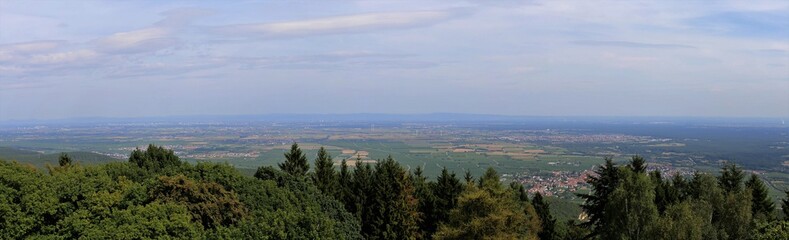 Panoramablick auf die Rheinebene