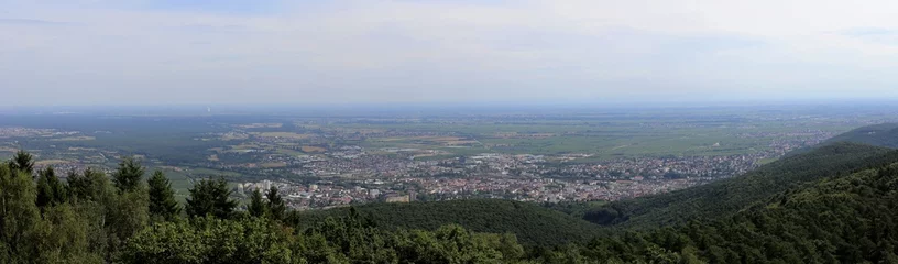 Deurstickers Panoramablick auf die Rheinebene   © U. J. Alexander