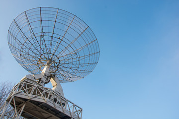 Big satelite dish on a platform