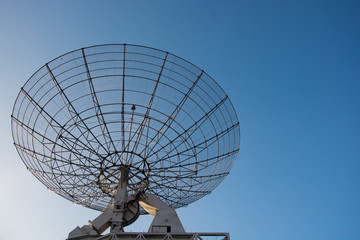 Big satelite dish on a platform