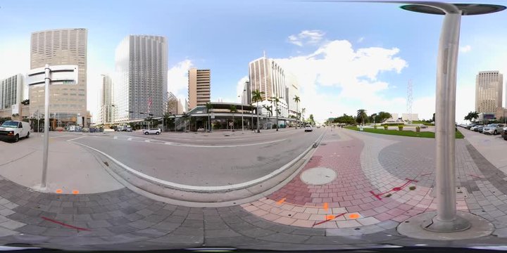 360 vr video of biscayne Boulevard Miami FL 4k