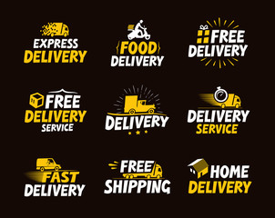 Icons set shipping and delivery. Vector illustration