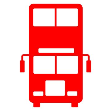 Red Retro City Double Decker Bus; Bus; Red Bus; City Bus