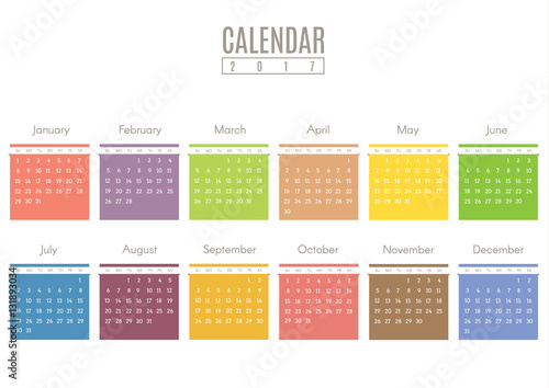 "Colorful calendar template" Stock image and royalty-free vector files ...