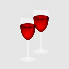Red wine in a glass