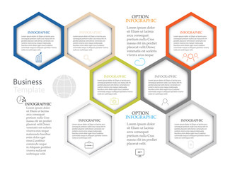 Modern infographics process template
