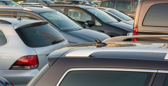 Voller Parkplatz