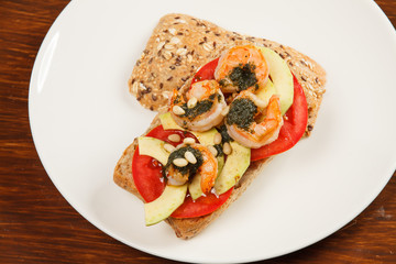 Sandwich with vegetables