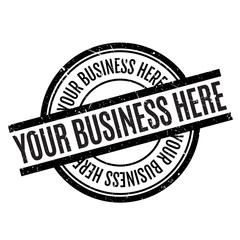 Your Business Here rubber stamp