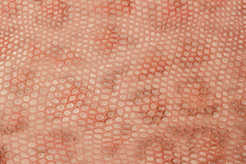 Spotted skin close up background, brown color leopard imitation, ginger tone
