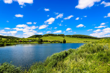 A small Russian village in the Ural mountains. Summer rest. 