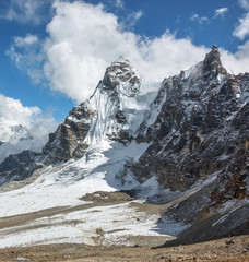 View to the South from the Renjo Pass (5360 m) - Nepal, Himalayas