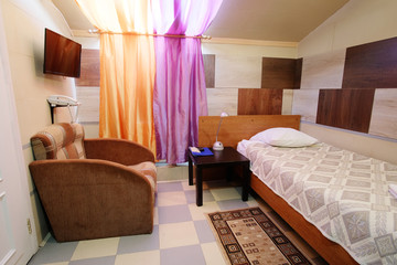 Interior of a hotel room