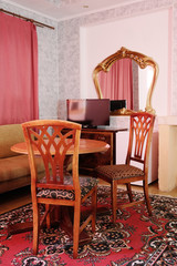 Interior of a hotel room