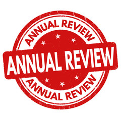 Annual review sign or stamp