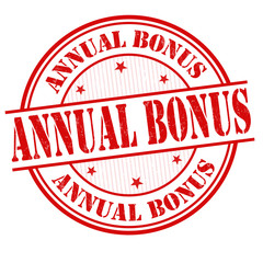 Annual bonus sign or stamp