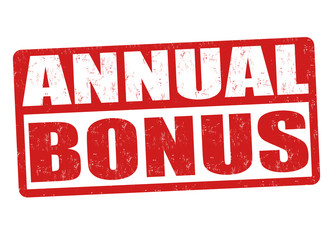 Annual bonus sign or stamp