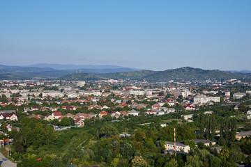 Naklejka premium Mukachevo landscape. Zakarpatska Oblast