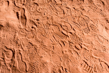 shoeprints in the sand